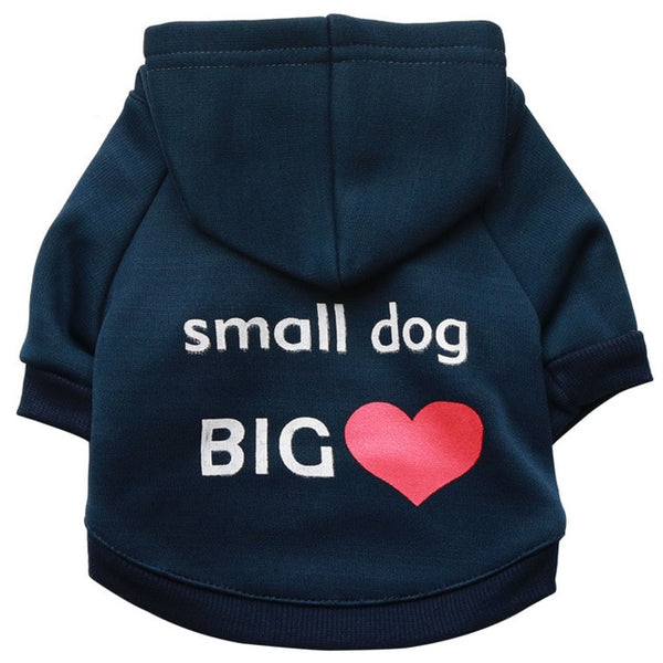 Security Dog Clothes Small Dog Hoodie Coat Chihuahua Dog Sweatshirt French Bulldog Warm Puppy Clothes Hoodie For Dog XS-L