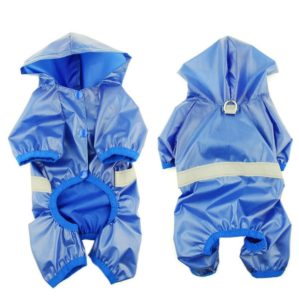 Pet Dog Waterproof Raincoat Jumpsuit Reflective Rain Coat Sunscreen Dog Outdoor Clothes Jacket for Small Dog Pet Supplies