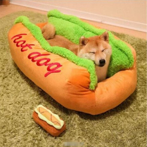 Cotton Hot Dog Shape Pet Bed